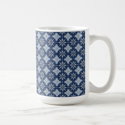 Mug Motif de flocon de neige complexe (Droite)