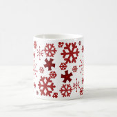 Mug Motif de flocon de neige de vacances rouge (Centre)