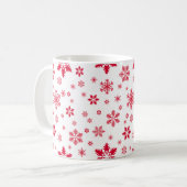 Mug Motif de flocon de neige, Flammes de neige rouges, (Devant gauche)