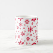 Mug Motif de flocon de neige, Flammes de neige rouges, (Centre)