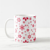 Mug Motif de flocon de neige, Flammes de neige rouges, (Gauche)