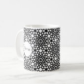Mug Motif de flocon de neige noir et blanc (Devant gauche)