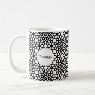 Mug Motif de flocon de neige noir et blanc