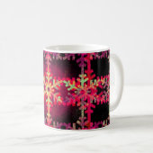Mug Motif de flocon rose (Devant droit)