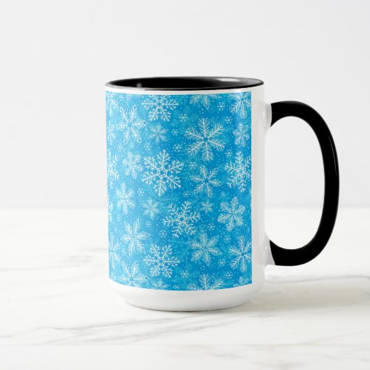 Mug Motif de flocons blancs (Droite)