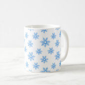 Mug Motif de flocons d'eau bleu (Devant droit)