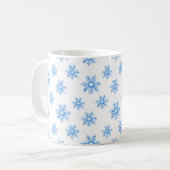 Mug Motif de flocons d'eau bleu (Devant gauche)