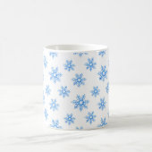 Mug Motif de flocons d'eau bleu (Centre)