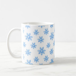 Mug Motif de flocons d'eau bleu