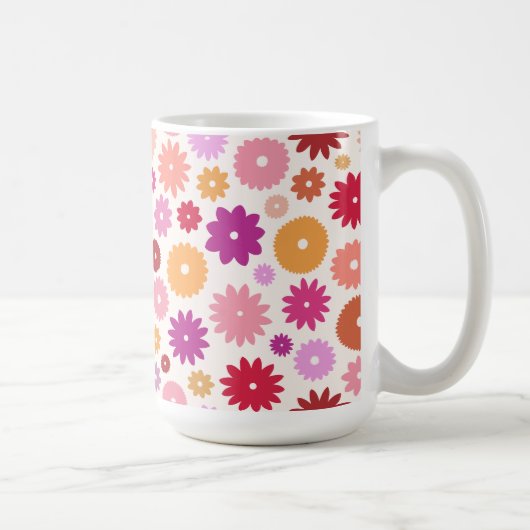 Mug Motif de floraisons colorées (Droite)
