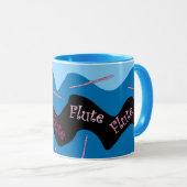 Mug Motif de flute rose (Devant droit)