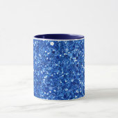 Mug Motif de fond bleu scintillant (Centre)