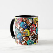 Mug Motif de football américain (Devant gauche)