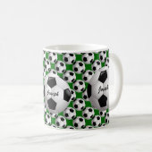 Mug Motif de football personnalisé (Devant droit)