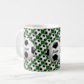 Mug Motif de football personnalisé (Devant gauche)