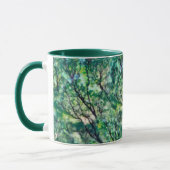 Mug Motif de forêt verte aquarelle (Gauche)