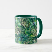 Mug Motif de forêt verte aquarelle (Devant droit)