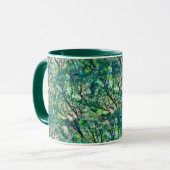 Mug Motif de forêt verte aquarelle (Devant gauche)