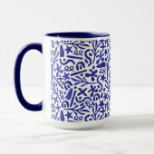 Mug Motif de formes bleues (Gauche)