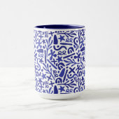 Mug Motif de formes bleues (Centre)
