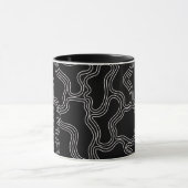MUG MOTIF DE FORMES DE LIGNE BLANCHE (Centre)
