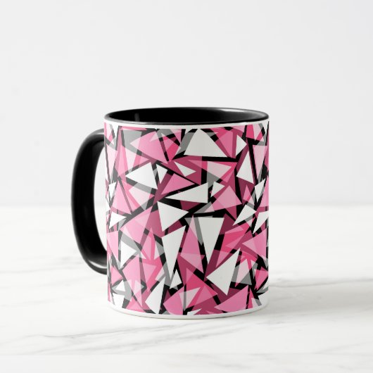 Mug motif de formes de triangles géométriques (Devant gauche)