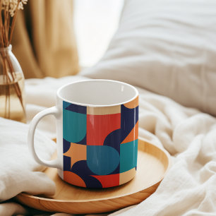 Mug Motif de formes géométriques multicouleurs Abstrai