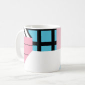 Mug Motif de formes géométriques transparente. (Devant gauche)