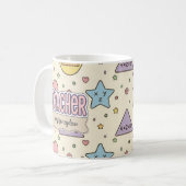Mug Motif de formes mathématiques d'enseignant mignon (Devant gauche)