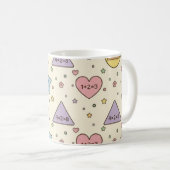 Mug Motif de formes mathématiques d'enseignant mignon  (Devant droit)