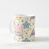 Mug Motif de formes mathématiques d'enseignant mignon  (Devant gauche)