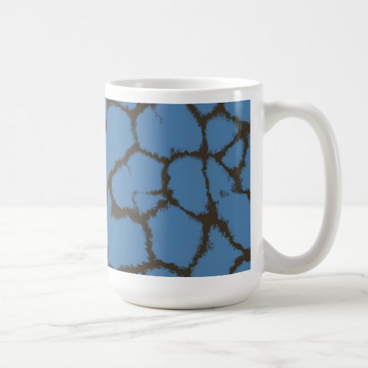 Mug Motif de fourrure de girafe bleue (Droite)