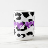 Mug Motif de fourrure de léopard avec des cœurs (Centre)