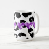 Mug Motif de fourrure de léopard avec des cœurs (Devant droit)
