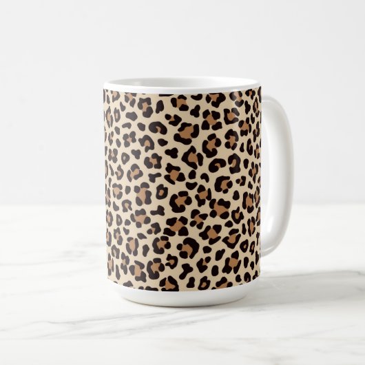 Mug Motif de fourrure léopard (Devant droit)