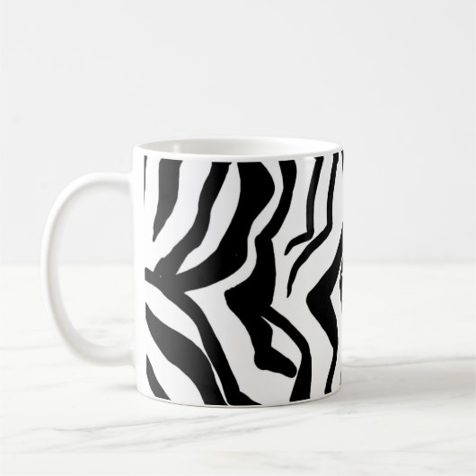 Mug Motif de fourrure noir et blanc Zebra (Gauche)