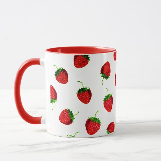 Mug Motif de fraise rouge (Gauche)