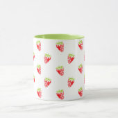 Mug Motif de fraises d'aquarelle (Centre)