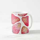 Mug Motif de fraises d'aquarelle. (Devant droit)