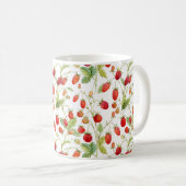 Mug Motif de fraises sauvages Aquarelle (Devant droit)