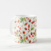 Mug Motif de fraises sauvages Aquarelle (Devant gauche)