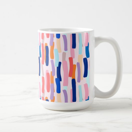 Mug Motif de frappe de pinceau coloré (Droite)