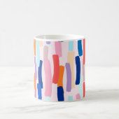 Mug Motif de frappe de pinceau coloré (Centre)