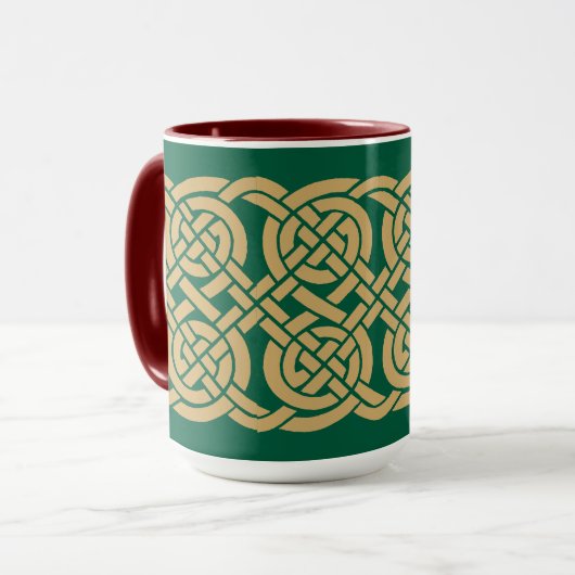 Mug Motif de frise de nœuds celtiques (Devant gauche)