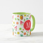 Mug Motif de fruit glacé d'aquarelle (Devant droit)