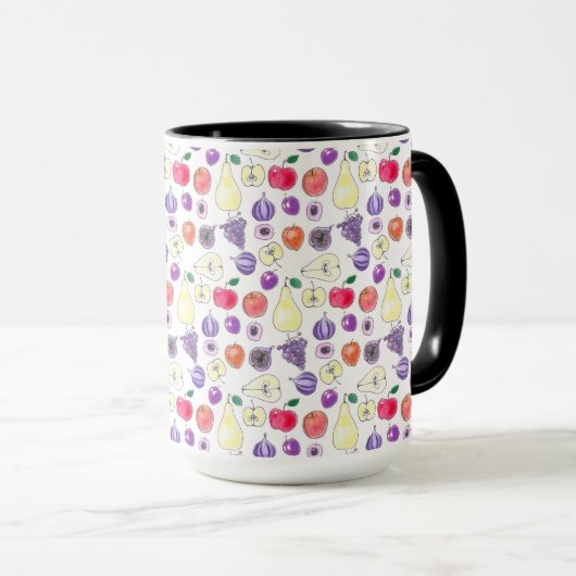 Mug Motif de fruits (Devant droit)