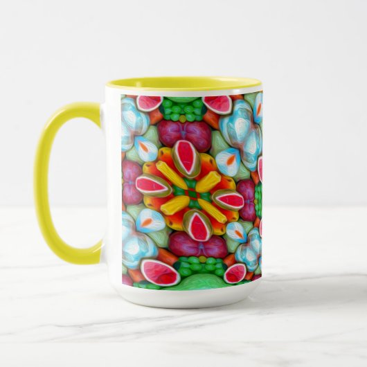 Mug Motif de fruits coloré (Gauche)