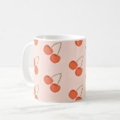 Mug Motif de fruits de cerise rose et rouge  (Devant gauche)