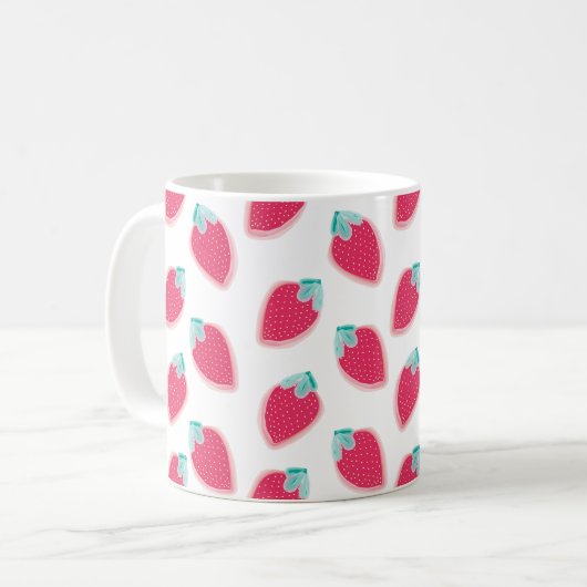 Mug Motif de fruits de fraise cuite (Devant gauche)