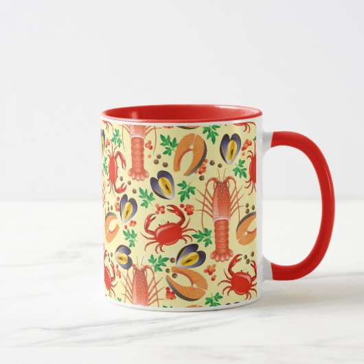 Mug Motif de fruits de mer (Droite)